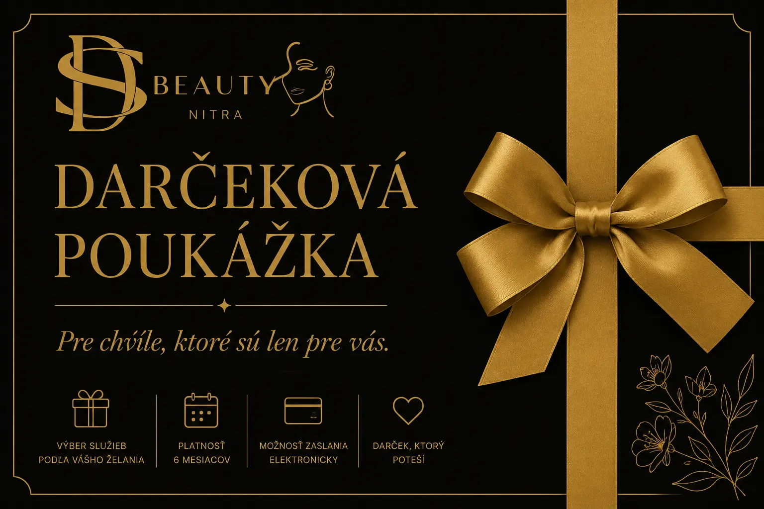 Darčeková poukážka DS Beauty Nitra – darujte krásu a relax